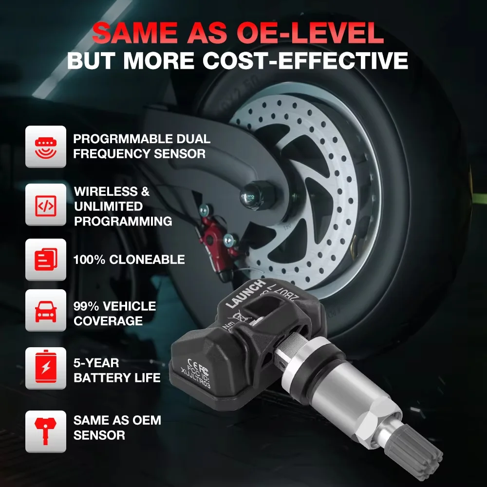 Фото LAUNCH X431 2 в 1 RF-SENSOR 315 МГц/433 МГц TPMS Датчик Инструменты для ремонта шин Сканер Датчики давления в шинах Тестер Программирование №5