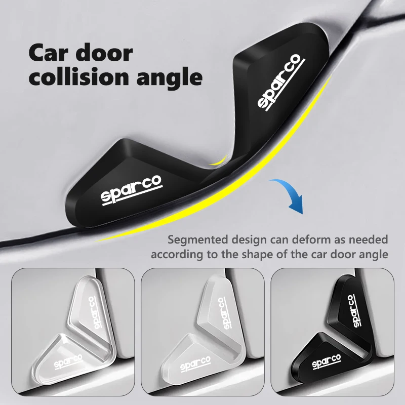 Фото Защитные наклейки на углы дверей автомобиля Sparco Epoxy (2/4 шт.) – аксессуары для предотвращения столкновений №1