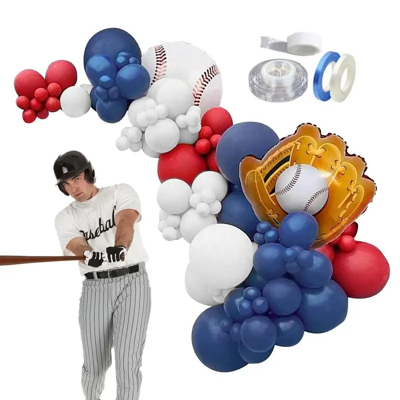 

Baseball Theme Balloon Garland Kit Balloon Arch Wreath Decoration Sturdy And Reusable Party Decoration For Baseball Themed