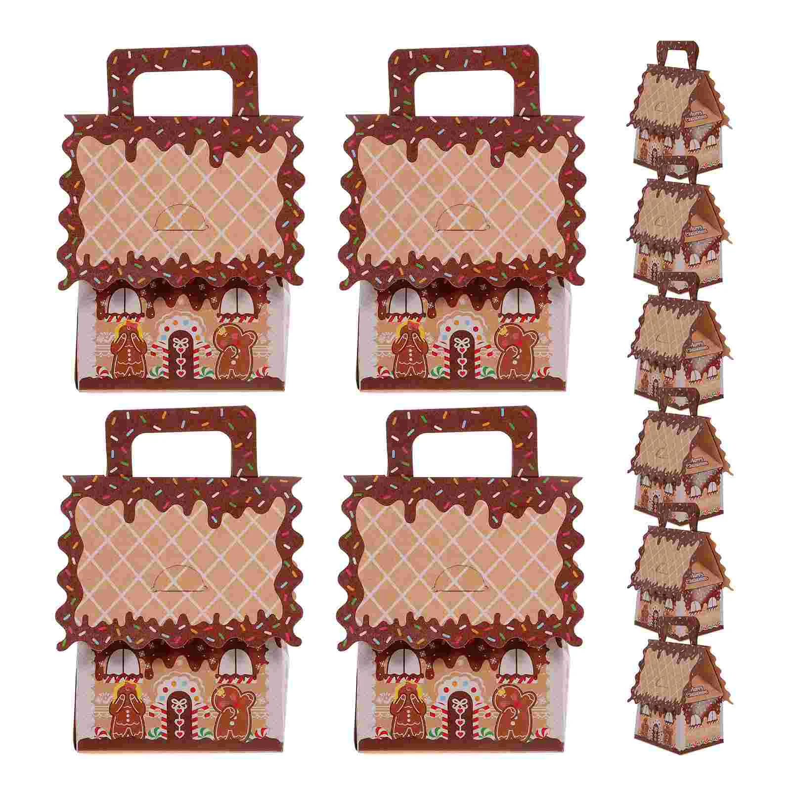 Рождественский дом для конфет сумки лакомств коробка пряников подарочные