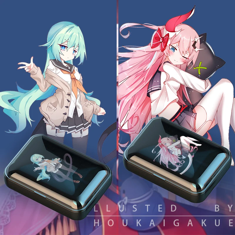 

Игровые наушники Honkai Impact 3, Bluetooth наушники Valkyrie Kiana Kaslana, косплей для Android Huawei, Bluetooth 5,0, HD наушники, зарядная коробка