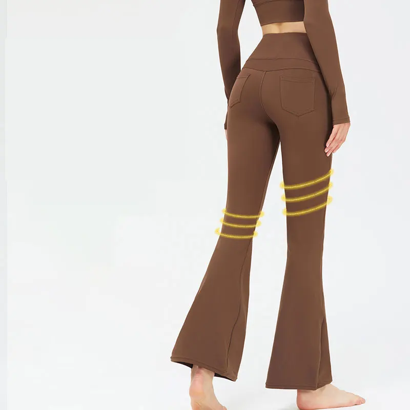 Lulu Flare Pants Women Yoga Pants Super Stretchy High Waist Leggings Gym Workout Palazzo Flared Wide Killer Legs Trousers