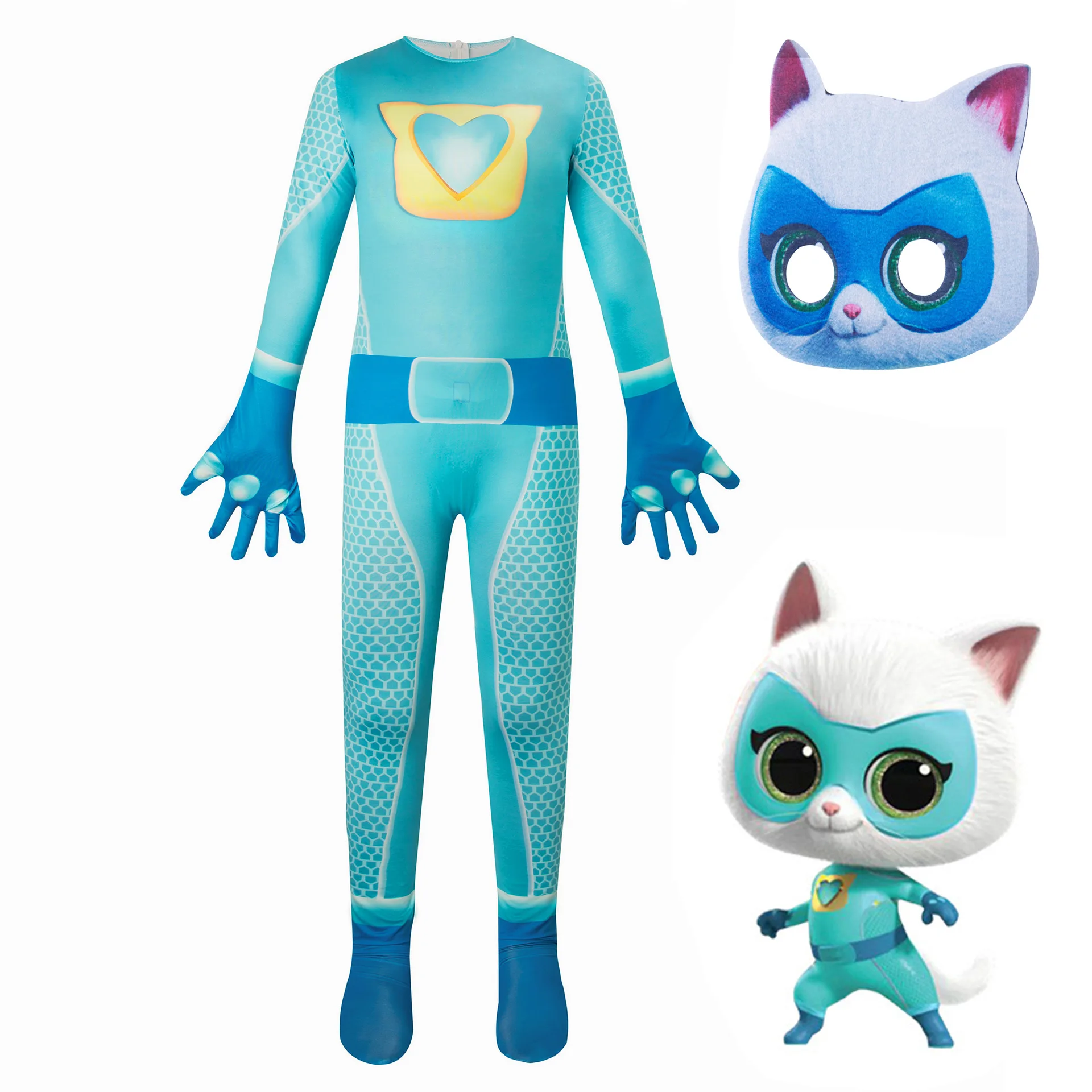 Новые детские боди и маски детский костюм супер котенка с котами наряды на