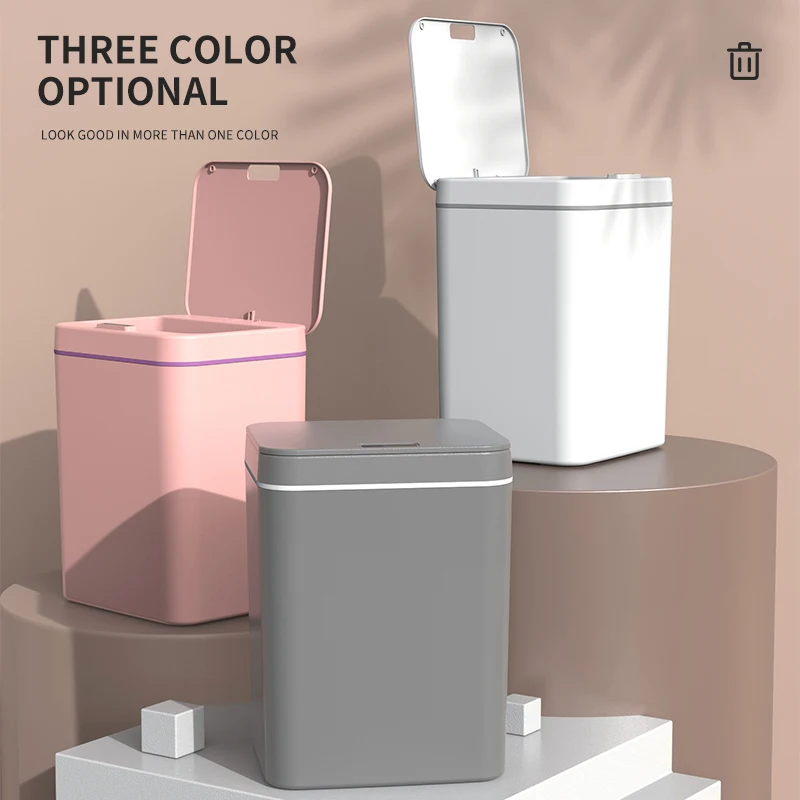 

14/16L Smart Sensor Garbage Bin Kitchen Bathroom Toilet Trash Can Best Automatic Induction Waterproof Bin with Lid