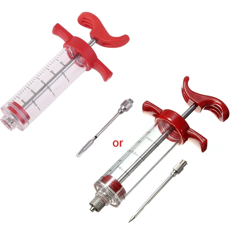 

Stainless Steel Spice Syringe Marinade Injector Flavor Syringe Cooking Meat Poultry Turkey Chicken Kitchen BBQ Tool