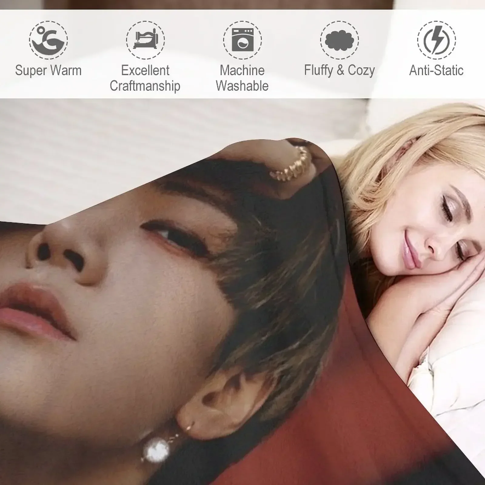 ДЕСЯТЬ - KICK BACK (WAYV) Одеяло Роскошные персонализированные подарочные одеяла