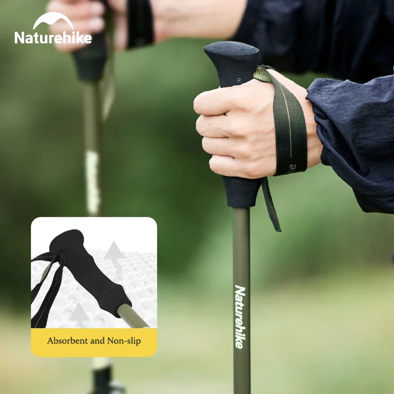 Палка Naturehike легкая из углеродного волокна 1 шт. портативная складная для ходьбы