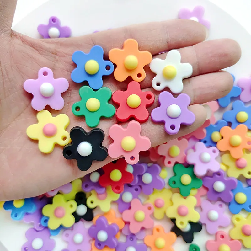 10-30 шт. брелок с цветами кулон красочный ПВХ-брелок подвески для ключей сделай сам