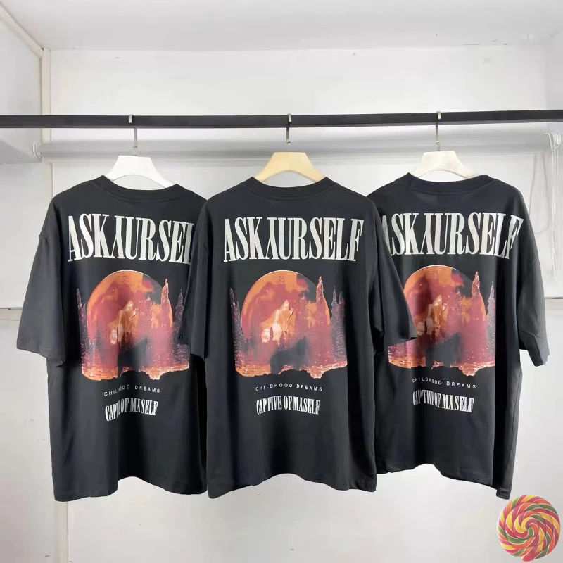 

Ask T Shirt Oversize Balck Sunset Wolf Men Women Askyurself T-shirt