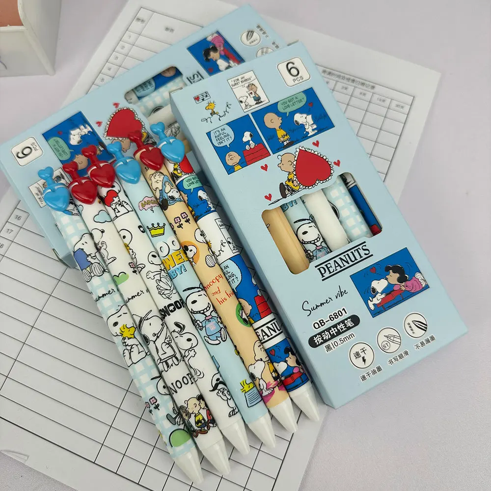 

6 шт. гелевые ручки MINISO Snoopy 0,5 мм