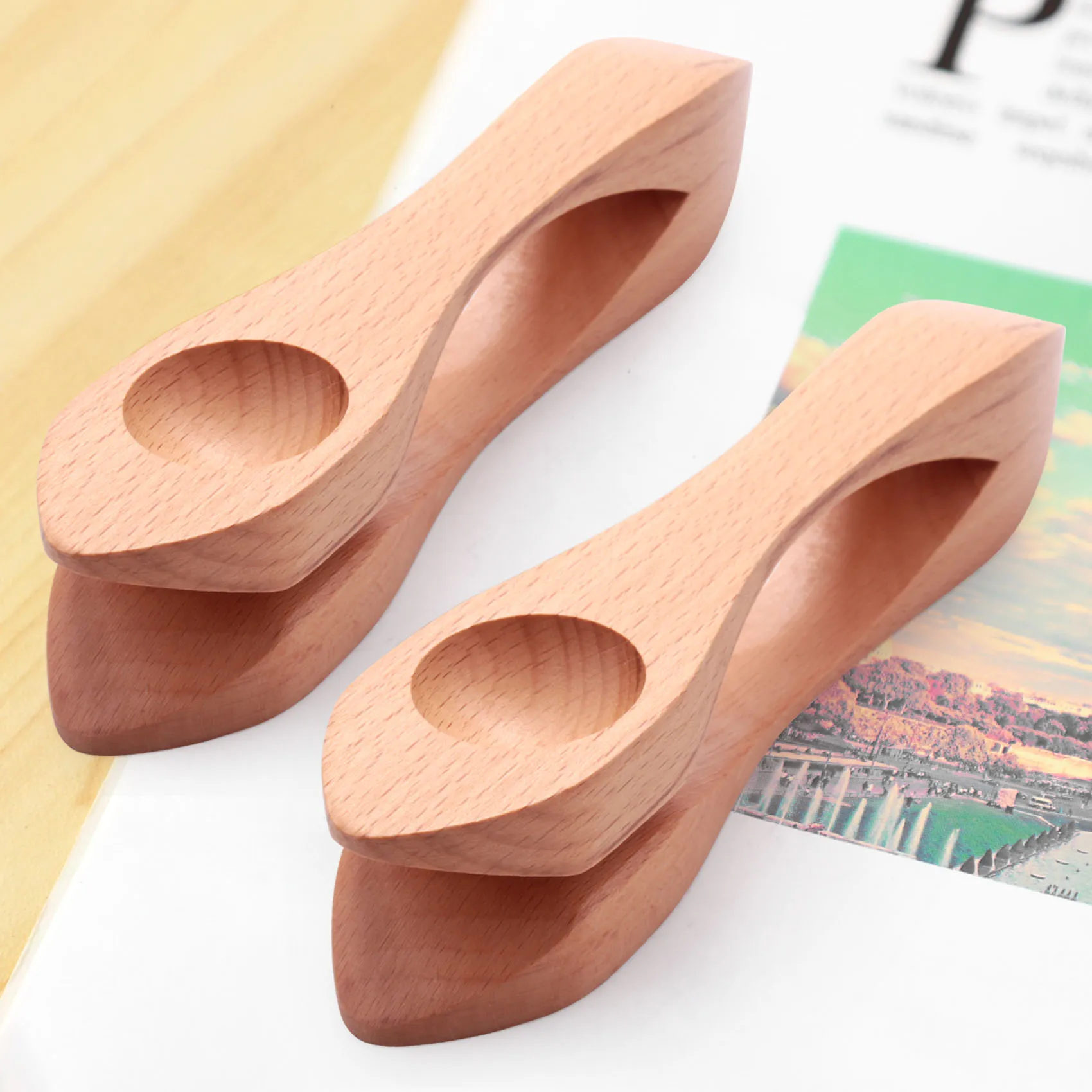 2 шт. деревянные музыкальные ложки народный ударный инструмент натуральное