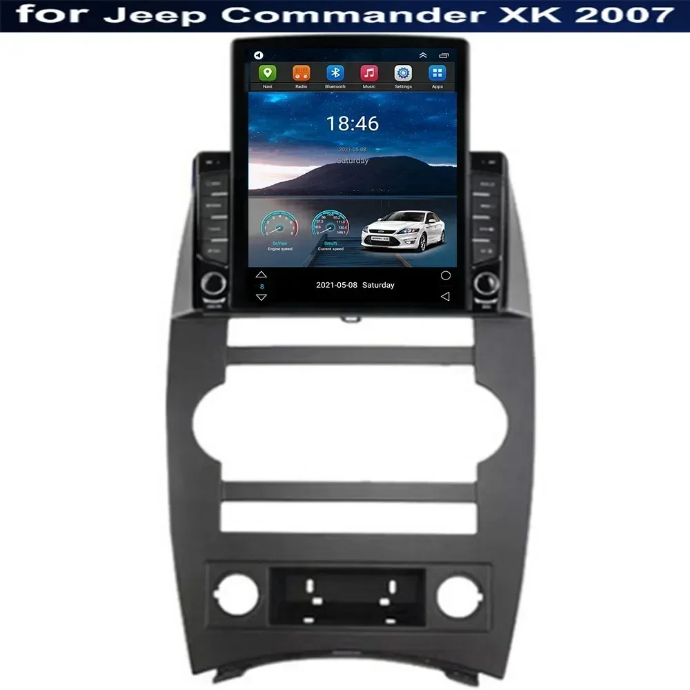 9 7 &quotAndroid 13 для Jeep Commander XK 2007 + Тип Tesla Автомобильный радиоприемник Мультимедийный