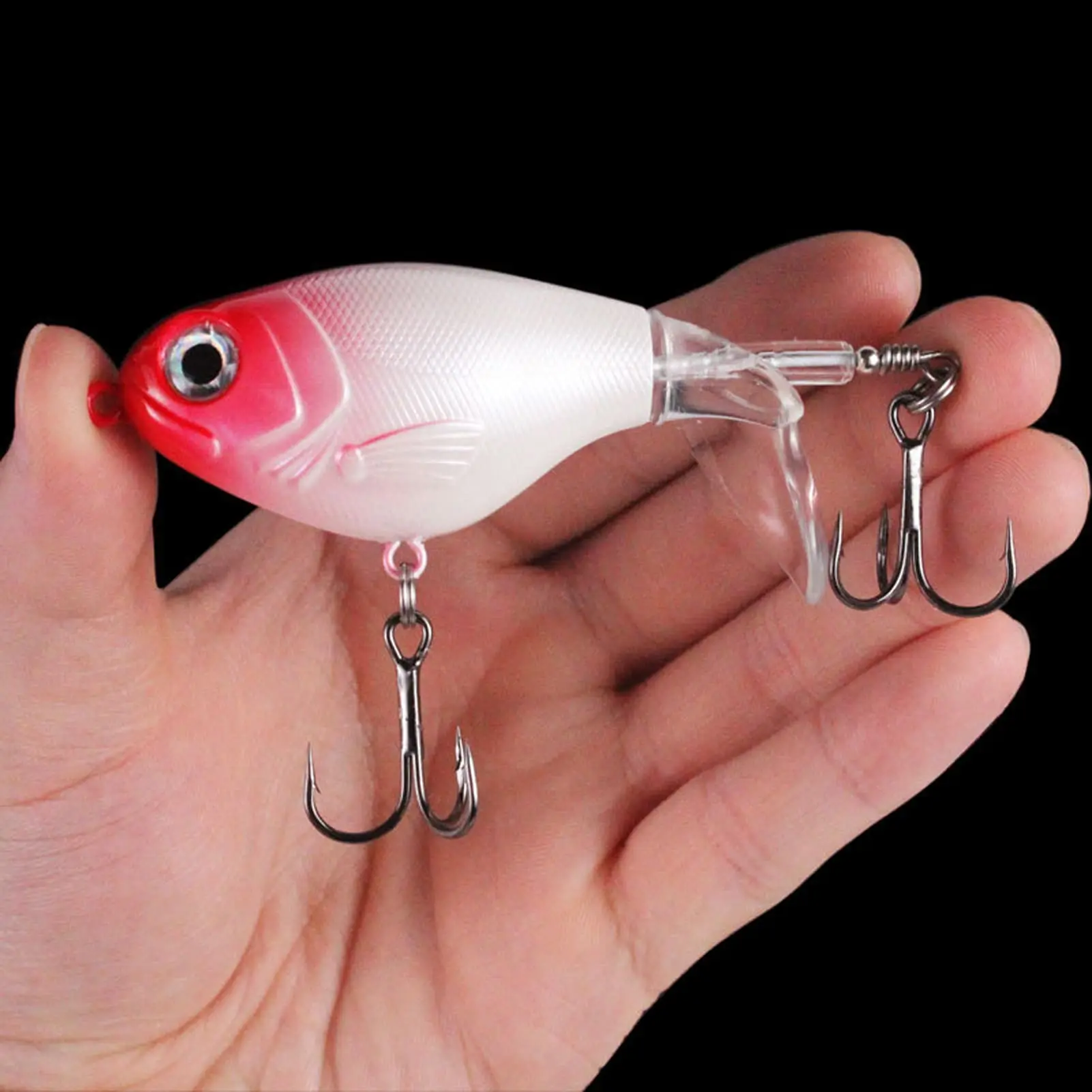 5 Pack Fishing Lures Set Topwater Baits With Floating Tractor Rotating Tail Propeller Box Artificial Surface Hard Lure enlarge