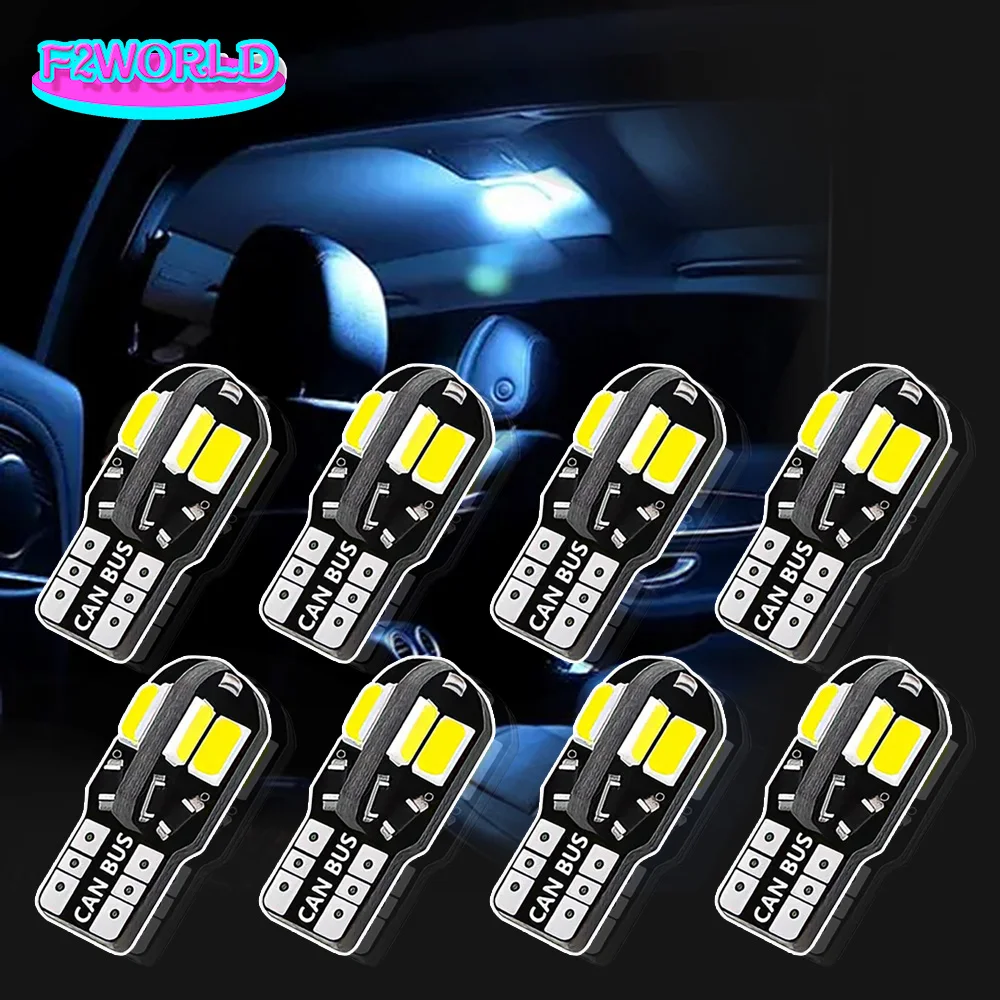10 шт. 5730 8SMD Canbus W5W T10 светодиодный лампы для салона автомобиля парковочная лампа
