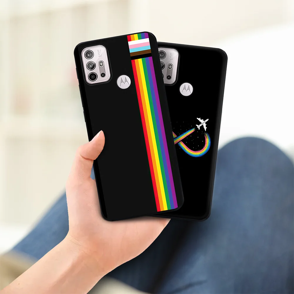 

Rainbow Case for Motorola Moto G60 G60S G9 G8 G7 Play Plus Power G30 G20 G10 G100 G50 5G G Play Power Stylus 2021 Soft TPU Cover