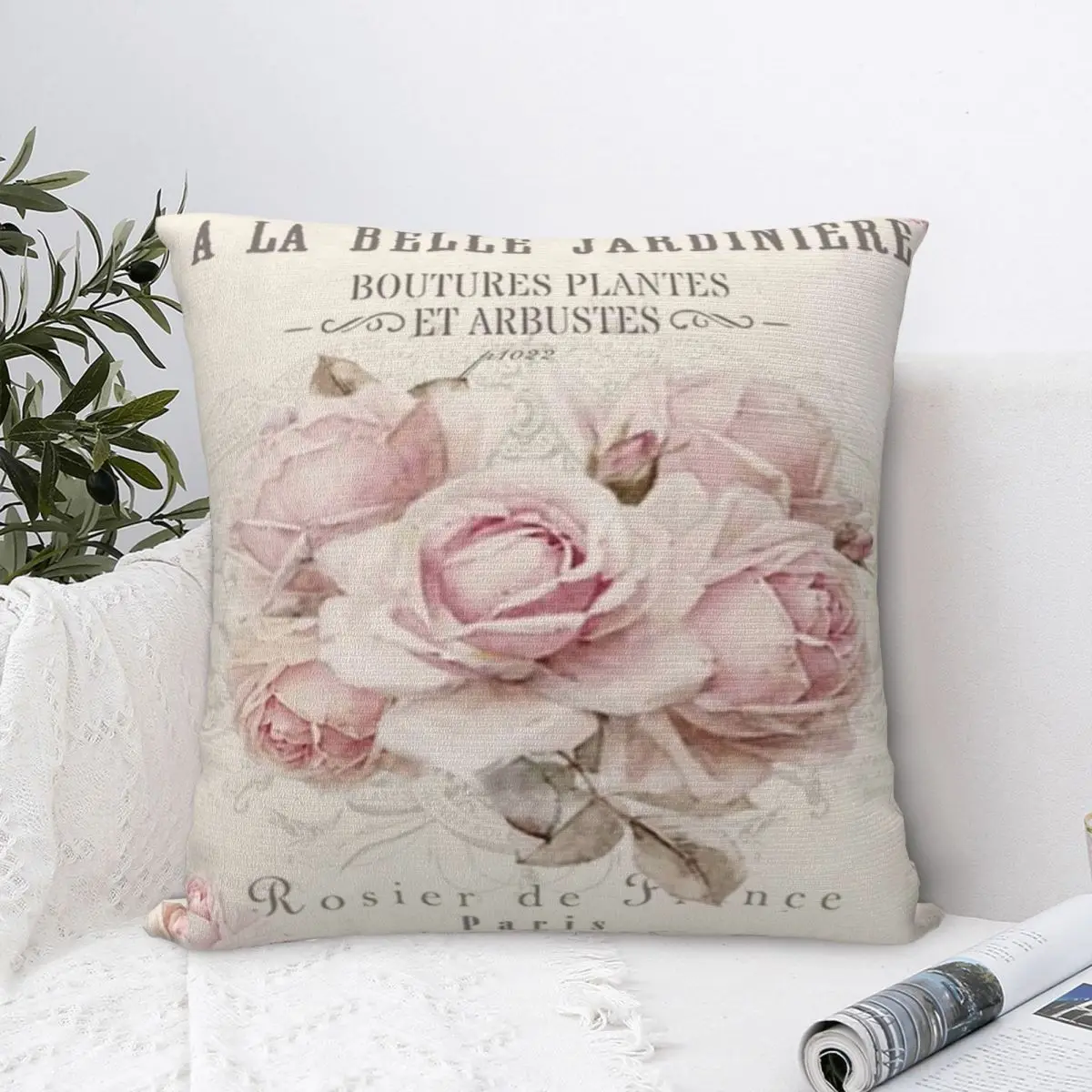 French Shabby Chic Square Pillowcase Cushion Cover Decorative Pillow Case Polyester Throw Pillow cover For Home Sofa Living Room