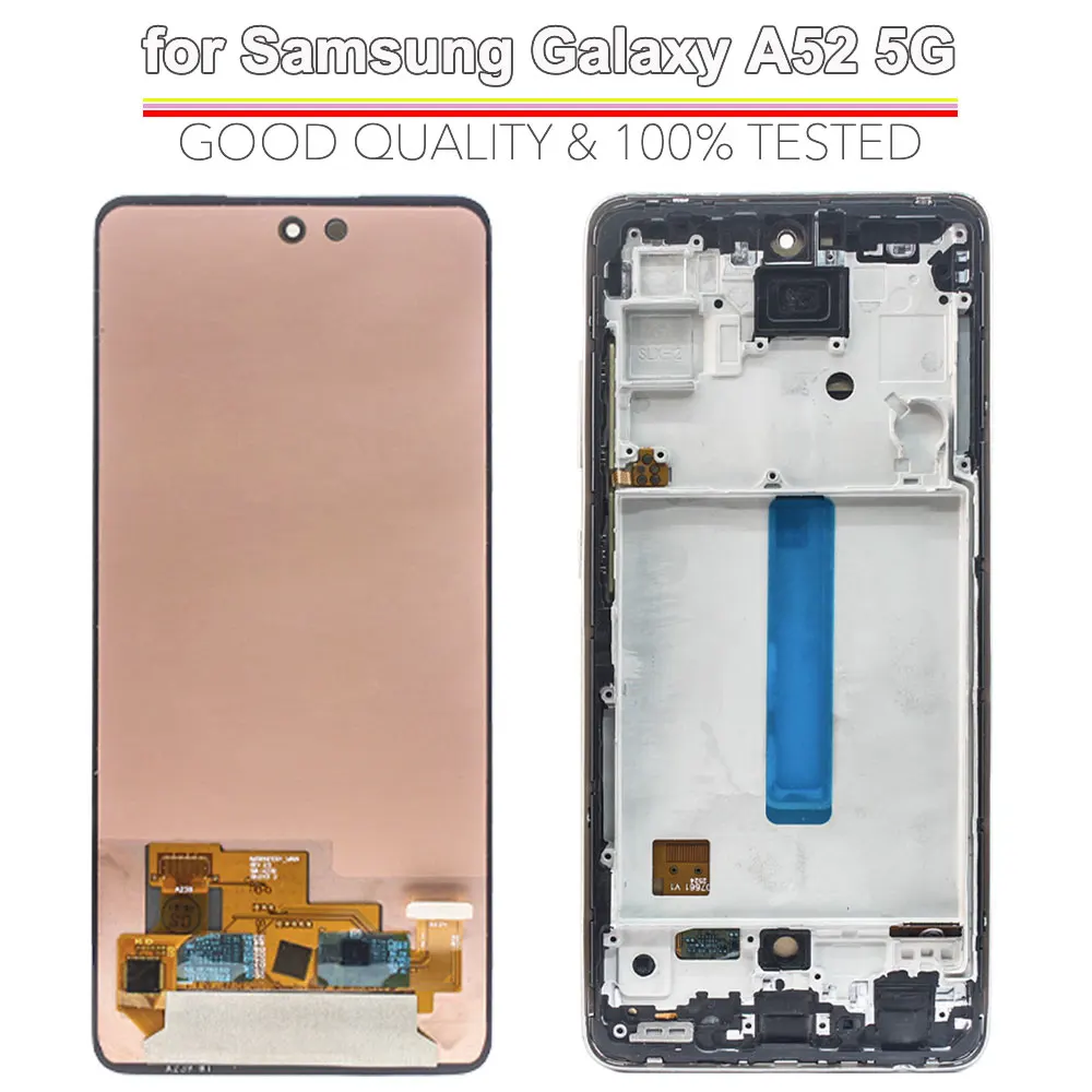 Фото Проверенный ЖК-дисплей для Samsung Galaxy A52 5G, сенсорный экран в сборе для телефона Samsung A52 5G, LCD A526B A526W A526U №2