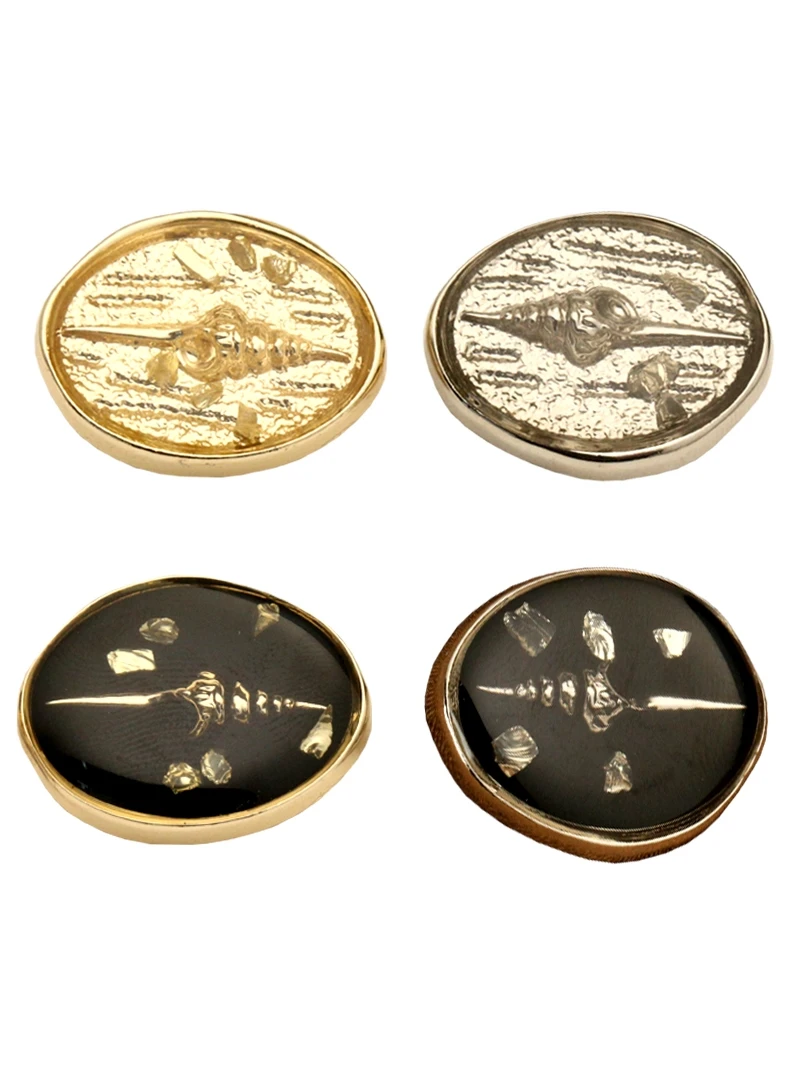 

6pcs Designer Metal Buttons for Suits Men Women Cardigan Clothing Sweater Buttons Sewing Accessories Supplies Vintage Knitting