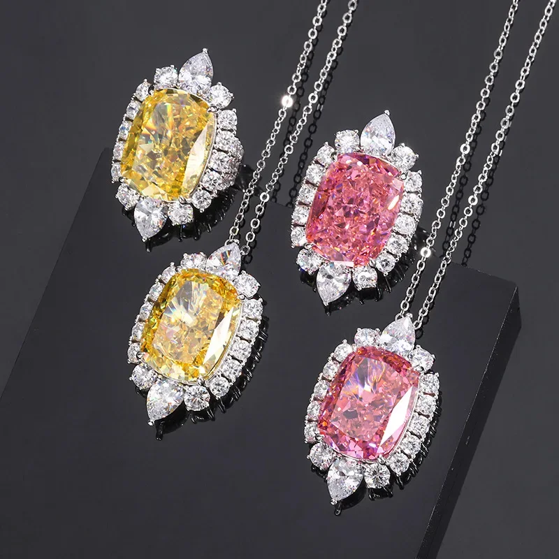 Набор из 18-каратного золота с платиновым высокоуглеродистым бриллиантом PT950