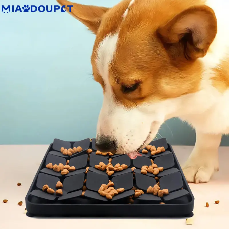 

MIAODOUPET Slow Feeding Dog Bowl Silicone Slow Feeder Pet Supplies Dog Feeding Bowl For Cat Anti-slip Anti-chock Dog Bowl