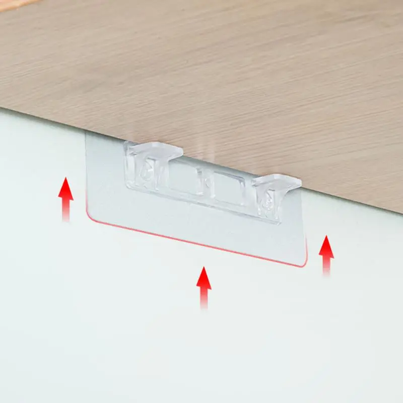 

2 Pcs Lengthen Shelf Support Pegs Self Adhesive Punch Free Closet Cabinet Wardrobe Shelf Holder Rack Dropshiping