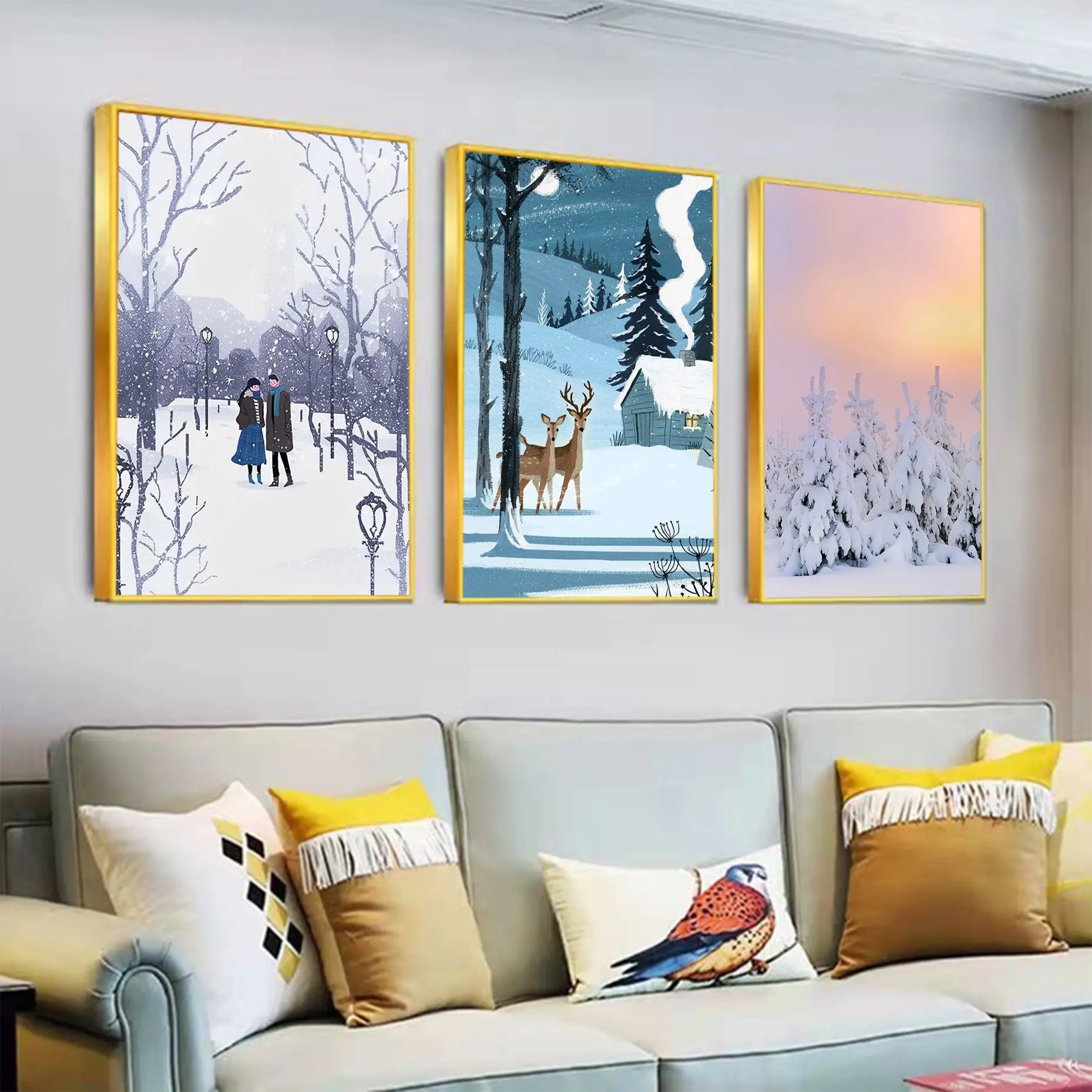 

Snow In Winter Anime Posters Sticky Whitepaper Prints Posters Artwork Home Decor