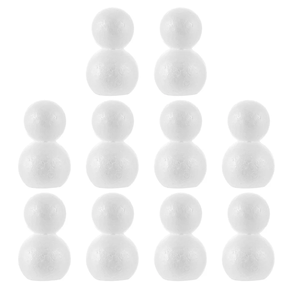

Snowmanstyrofoam Christmas Polystyrenediy Craft Crafts Kitshapes White Kids Model Making Forornament Ornamentstoys Bodies