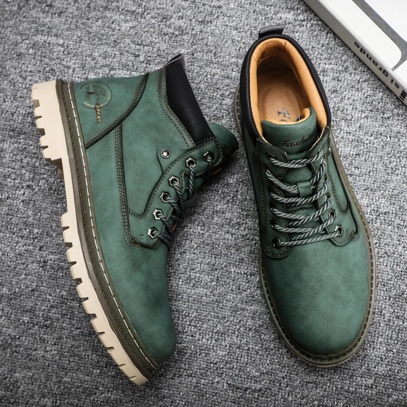 Брендовые мужские супер теплые зимние ботинки Ботильоны водонепроницаемые