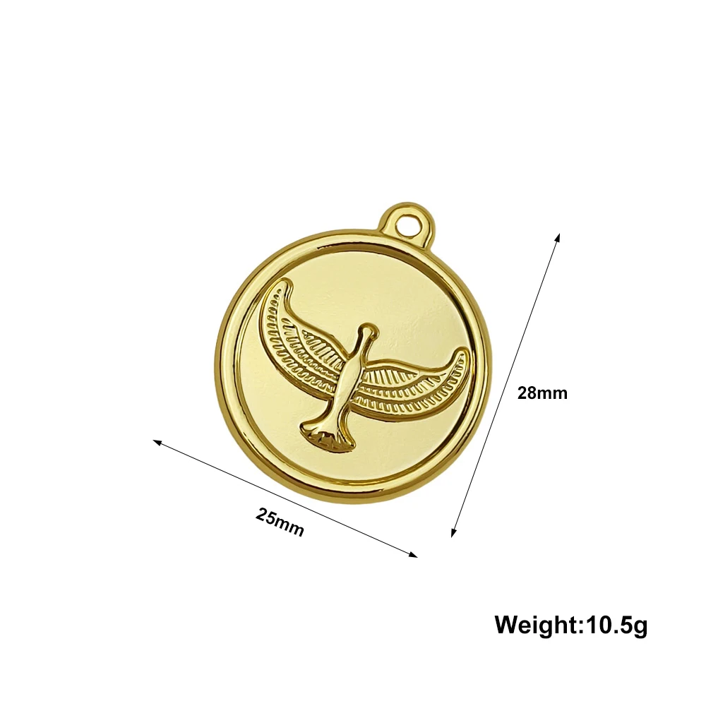 

Stainless Steel Eagles Round Pendants Birds Embossed Badge Charms for Women Men DIY Necklace Bracelet Earrings Accessories