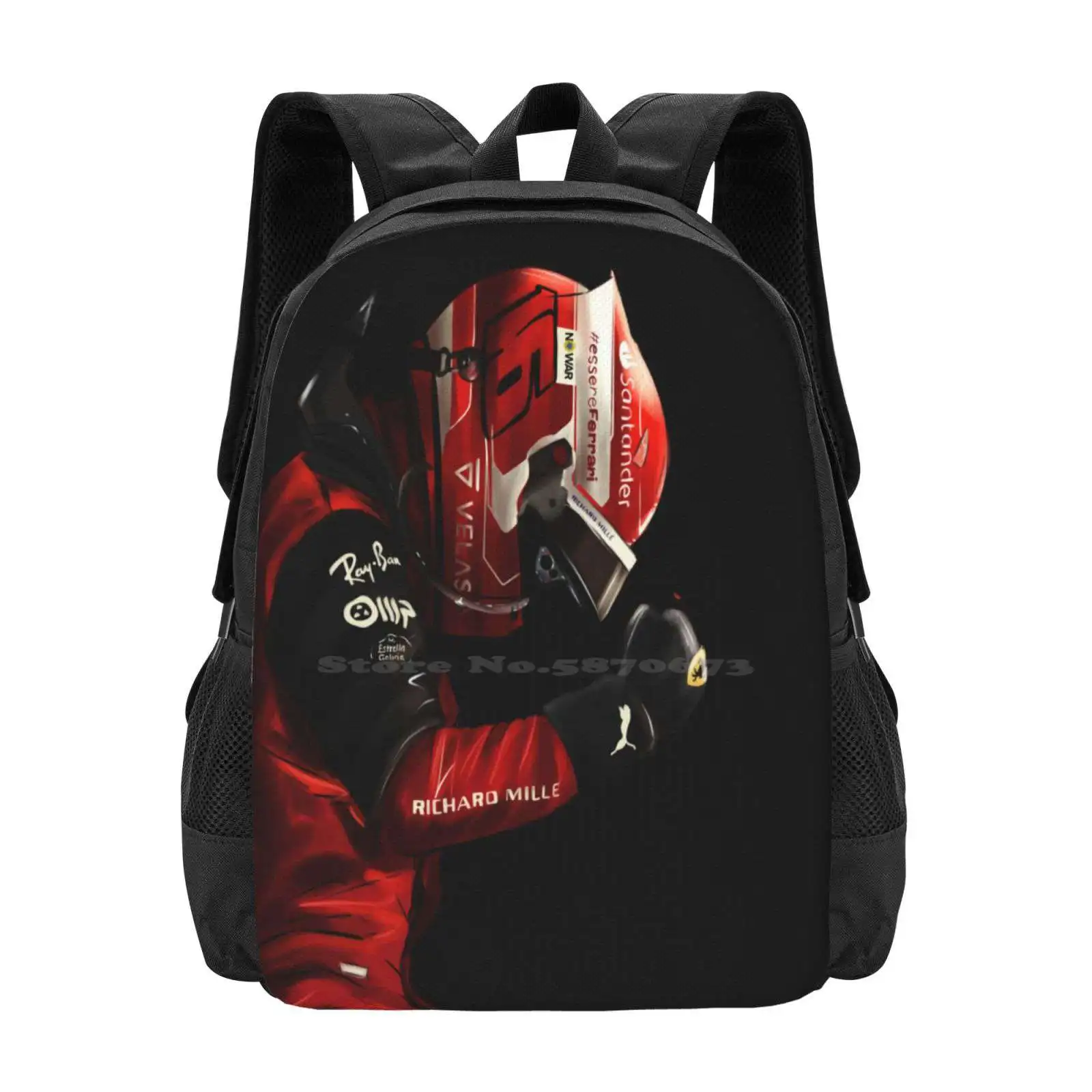 

Leclerc Winner 2022 Hot Sale Backpack Fashion Bags 2Fast2Capture 2F2C Mignonillustration Leclerc Funny Meme Grand Prix Number