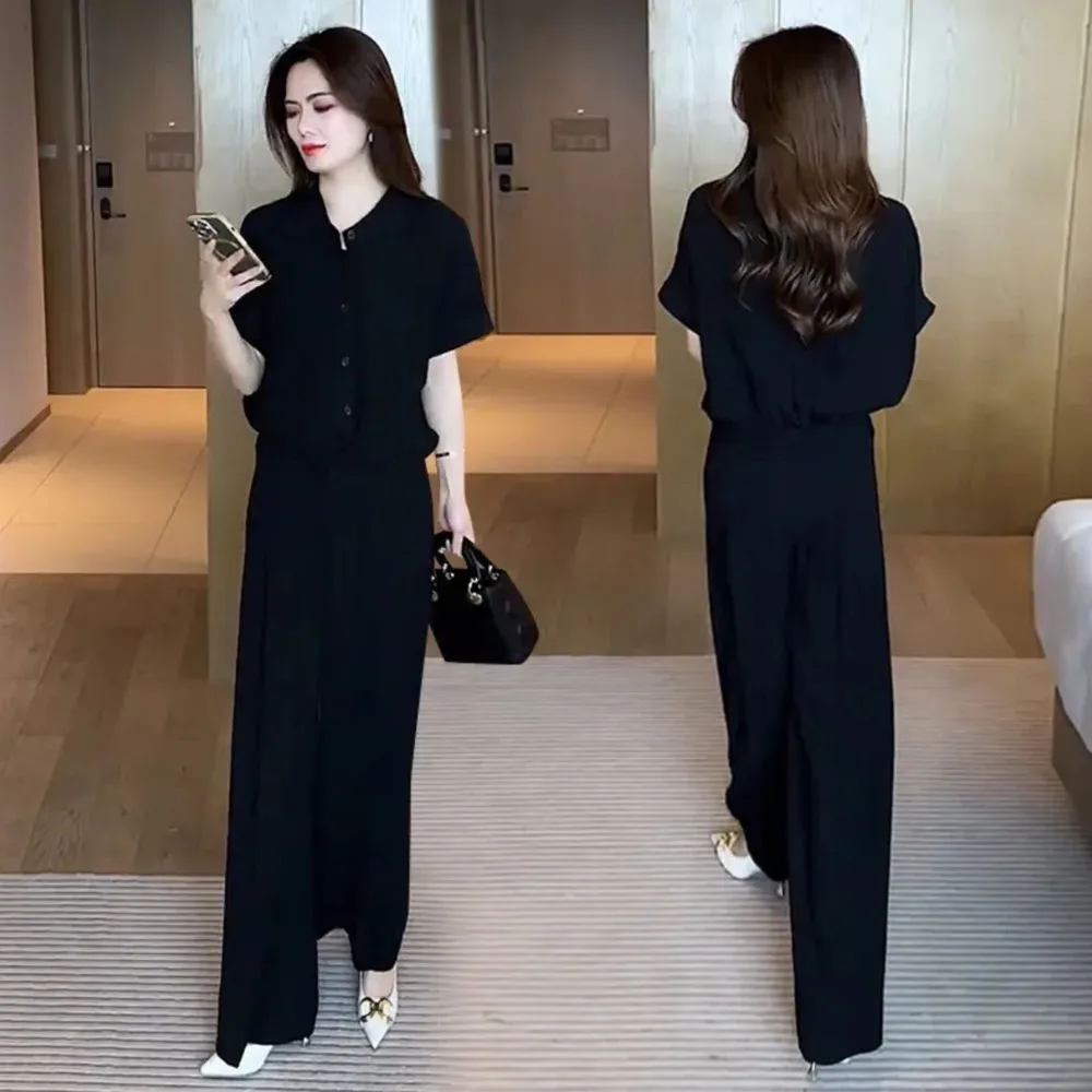 Женский модный осенний костюм Новинка лета 2024 стильный Свободный Топ с коротким