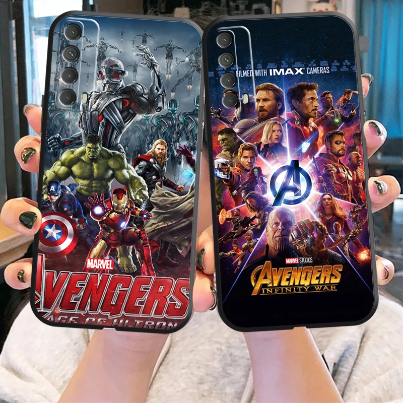 

Marvel Comics Logo Phone Case For Huawei P Smart Z P20 P30 Honor 8X 9 9A 9X 10 10 Lite Funda Coque Black Silicone Cover