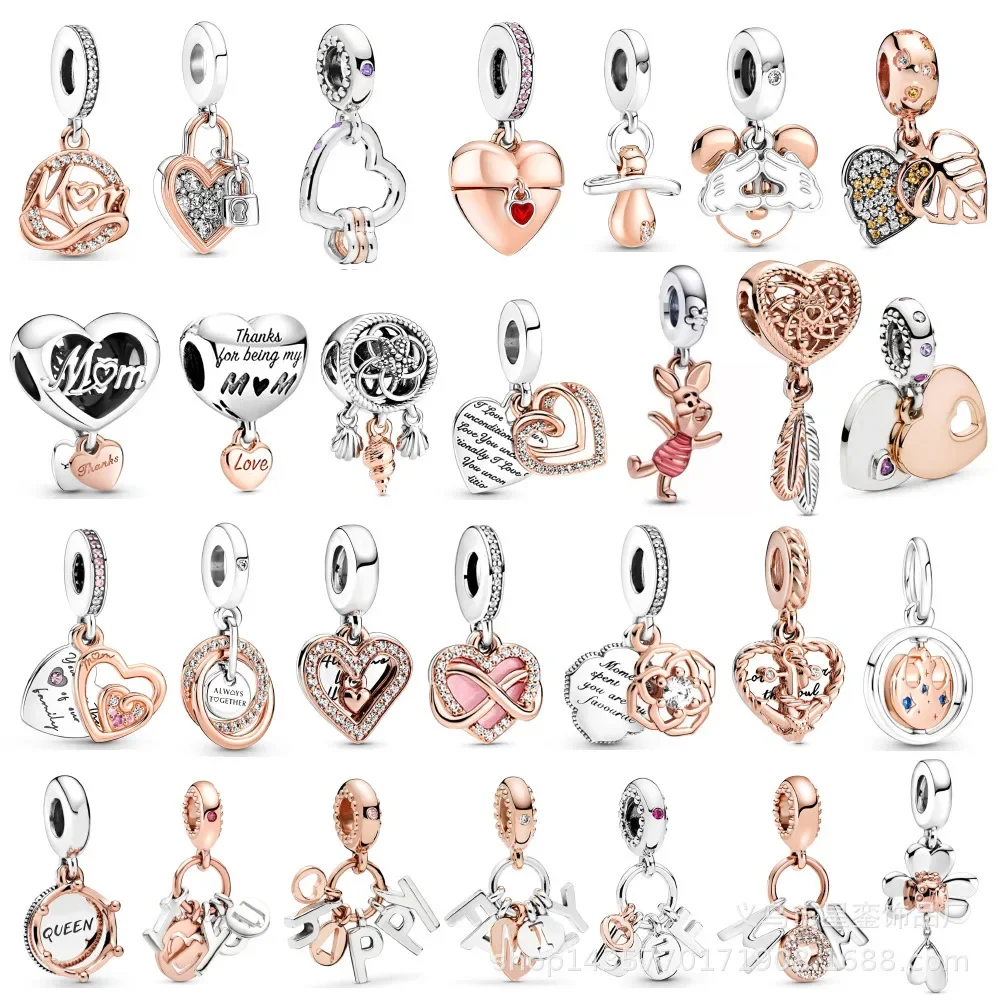 Двойной цвет розовый и золотой кулон очаровательный подвесной в форме листа