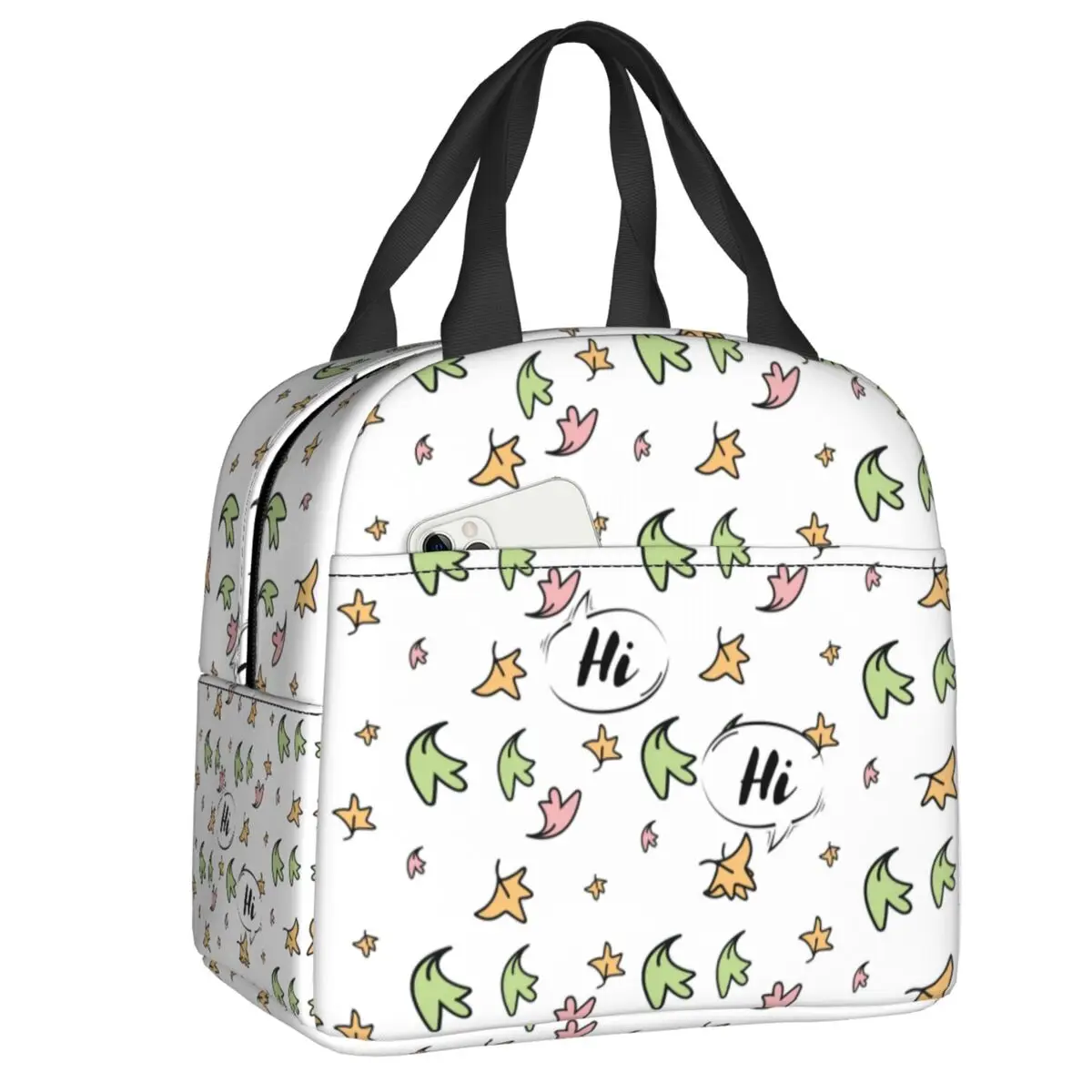 

Изолированные ланч-пакеты с рисунком листьев дца, для ТВ-сериала, счастливая гордость, Ник Чарли, портативный охладитель, термальный Ланч-бокс для кемпинга, путешествий