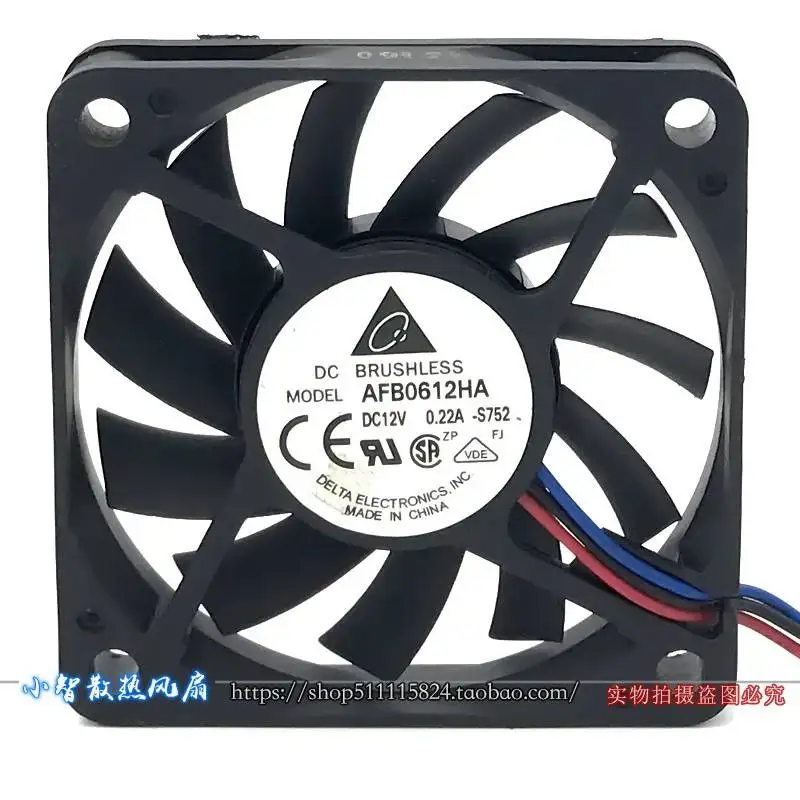 AFB0612HA 6010 12V 0.22A 6 см 3-проводной большой объем воздуха вентилятор шасси CPU