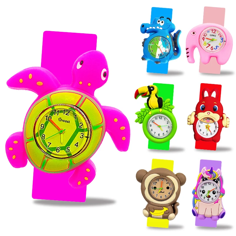 Детские Модные Наручные Часы С Героями Мультфильмов Мягкий Силиконовый Ремешок