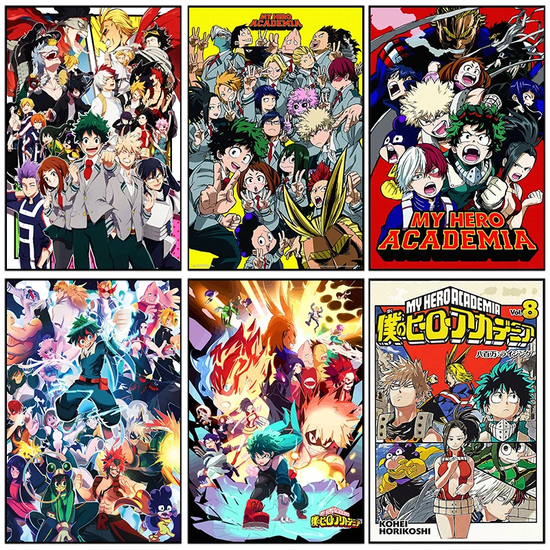 

Набор для алмазной живописи 5D «сделай сам», мультяшное настенное украшение АВ стиле японского аниме «Моя геройская Академия», скандинавски...