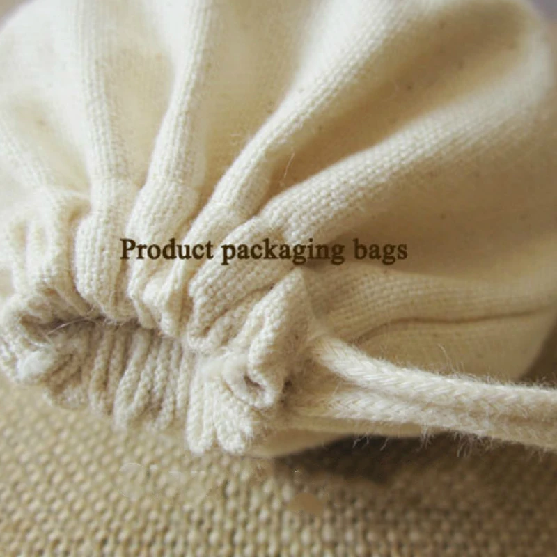 Хлопковые парусиновые мешочки на шнурке для упаковки ювелирных изделий