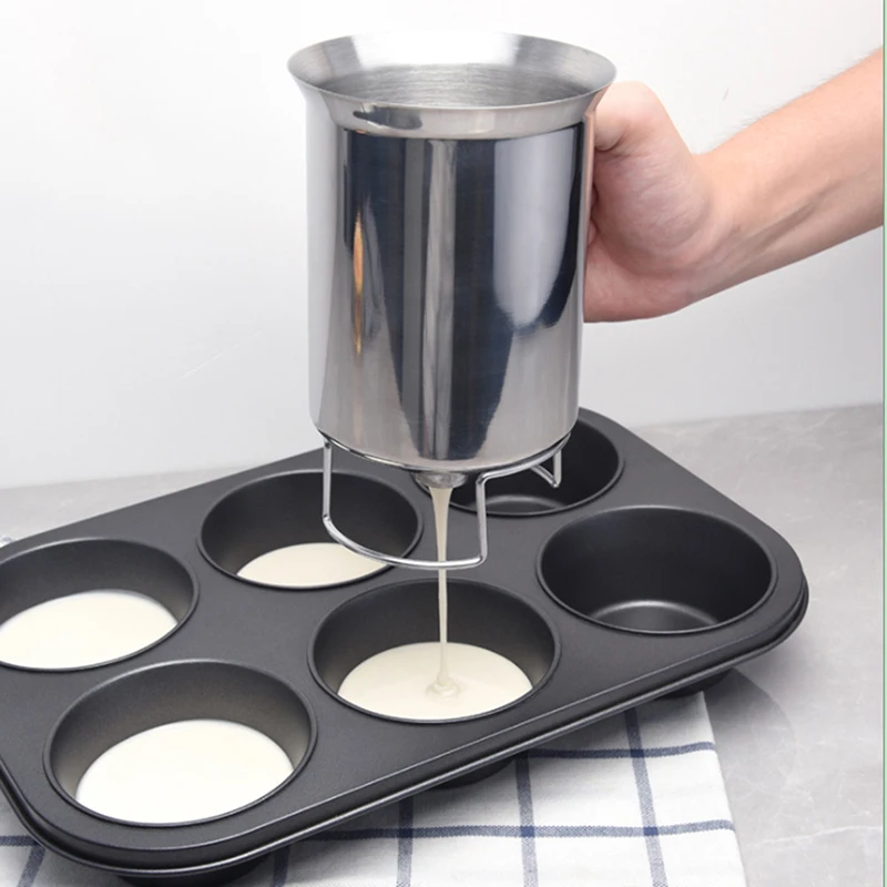 

Stainless Steel Funnels Batter Pancake Ball Dispenser Batter Separator Cake Cupcake Dough Dispenser Funnel Takoyaki Crepes Items