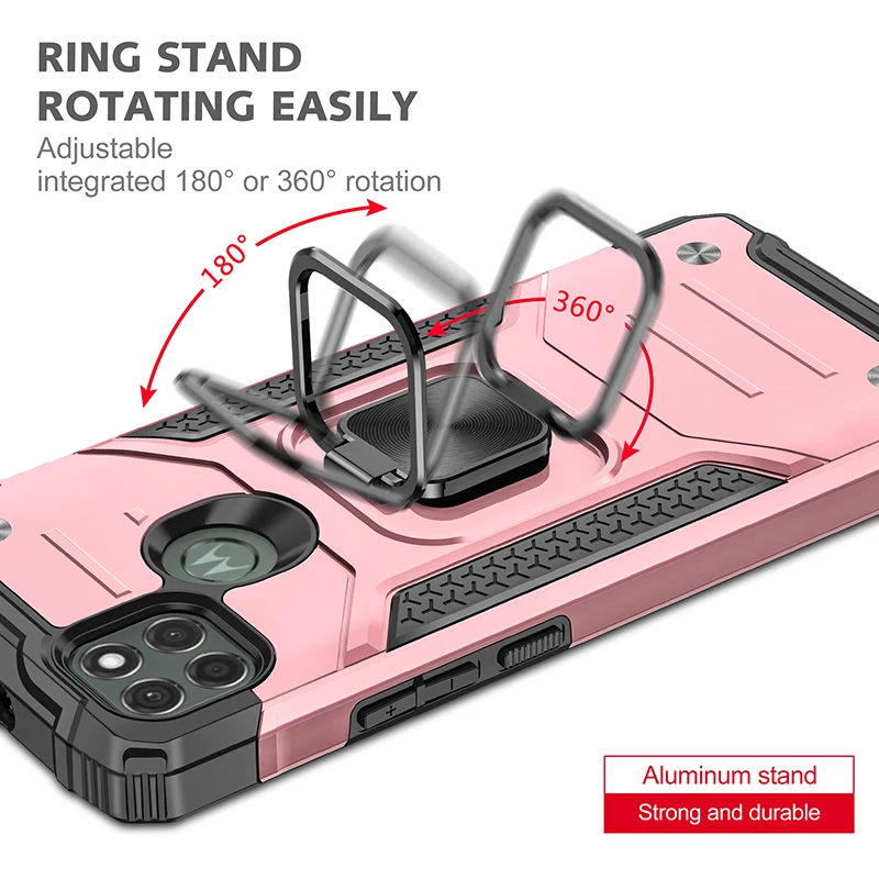 shockproof armor phone case for motorola g7 g8 g9 car holder with ring protection cover for moto g stylus g power g play g fast free global shipping