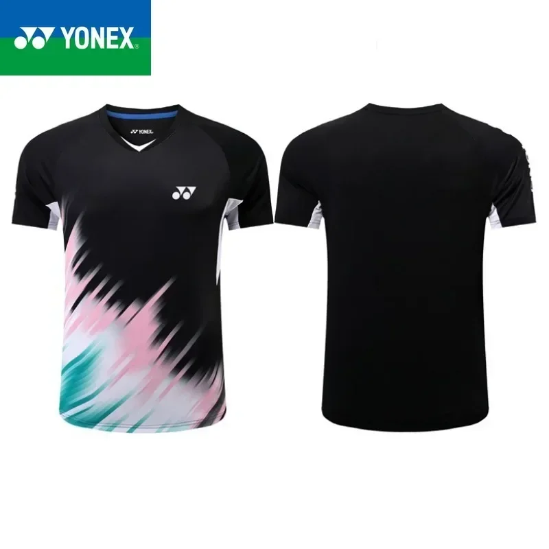 YONEX 2024 New Badminton Jersey Competition Fitness Jogging Sports Quick-drying Parent-child Set Men's and Women's Models |