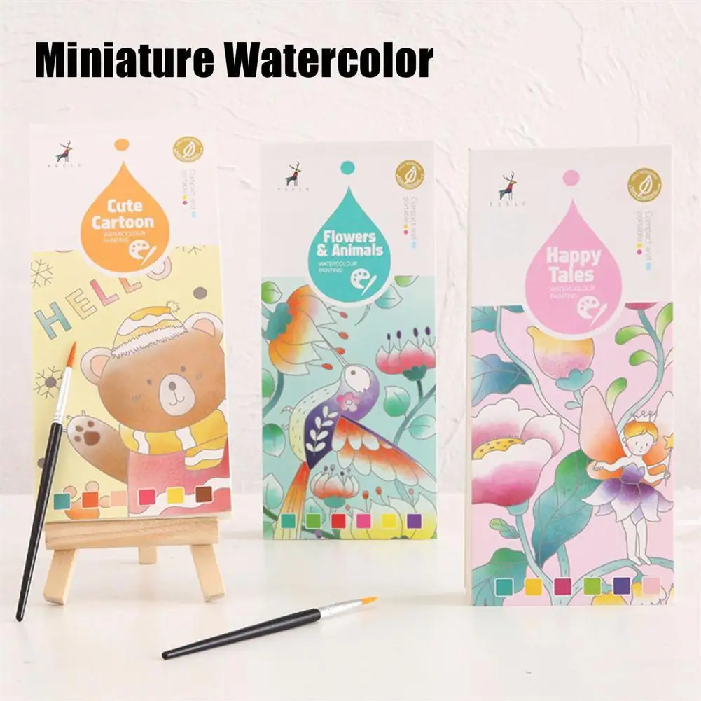 

20 Sheets Children Gouache Graffiti Picture Book Portable PaintWatercolor Painting DIY Pigment Board Drawing Toys Kids Book E7Q3