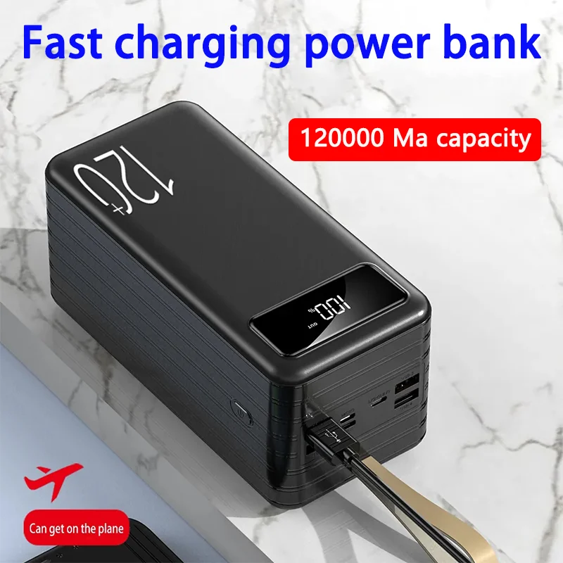 

Fast charging power bank 120000mAh18650 power pack Super large capacity mobile power universal 5v3a fast charging battery