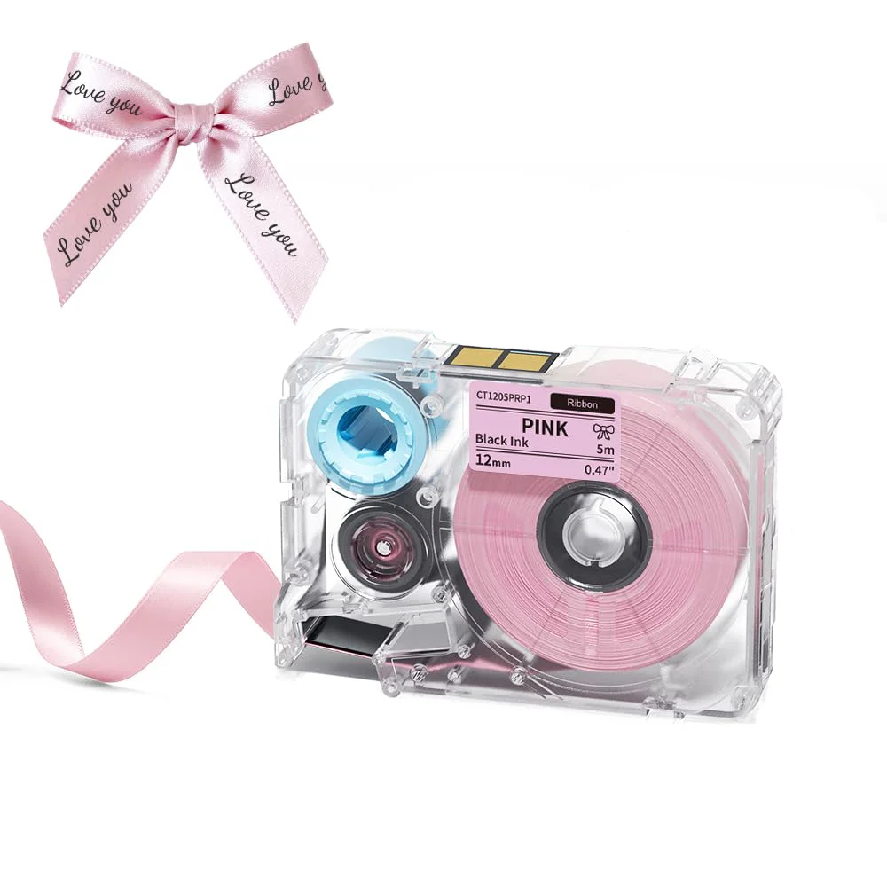 

Декоративные ленты MarkField для Phomemo A30/P15, золотой текст на темно-синем атласе