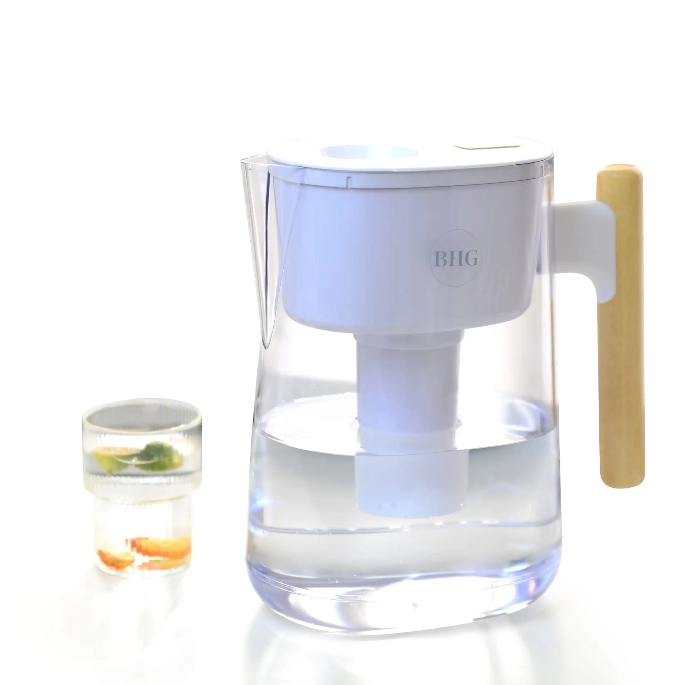 White Water Filter Pitcher, 10 Cup, Brita Compatible, Wooden