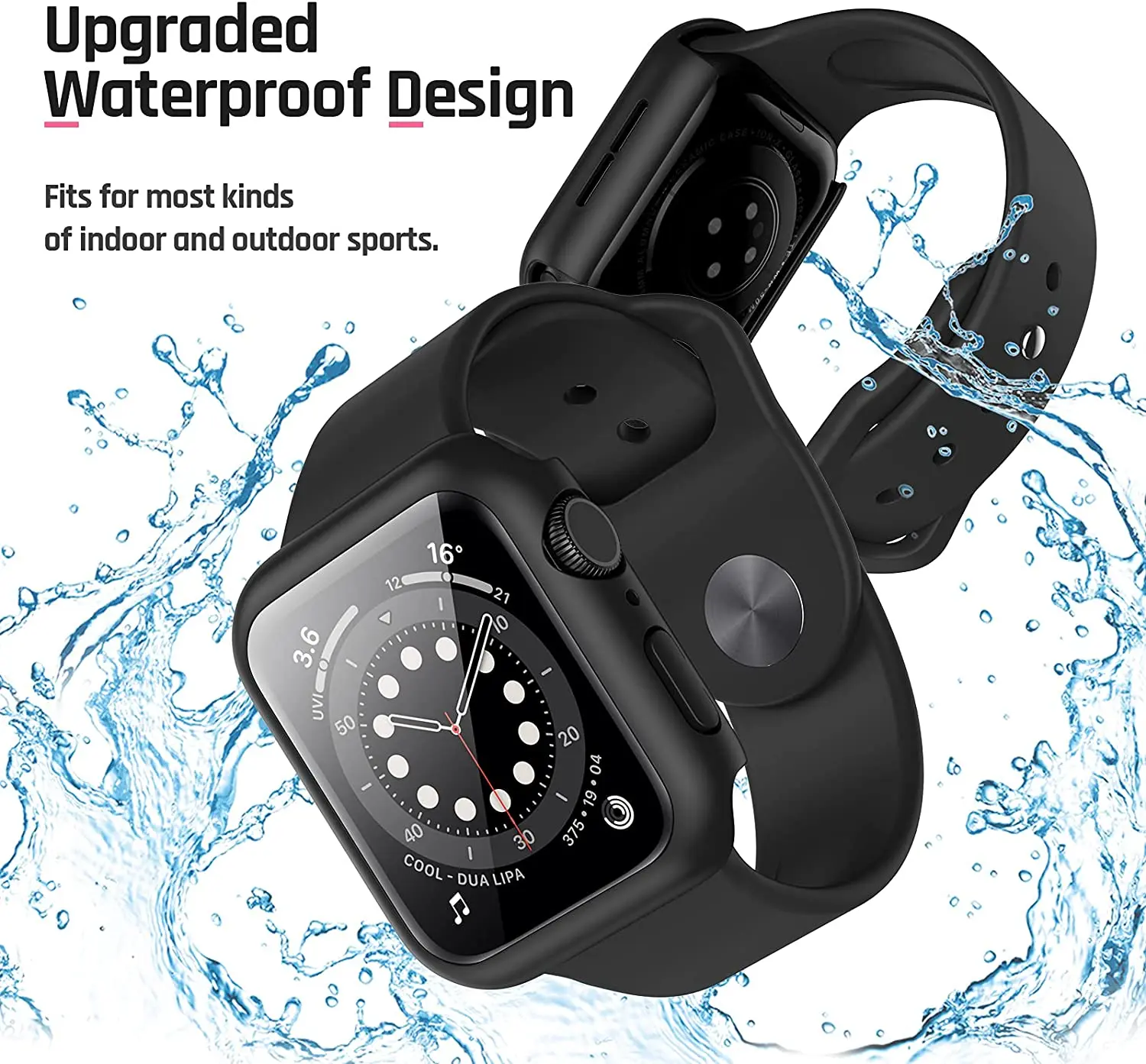 Screen Protector for Apple Watch Case 45mm 44mm 41mm 40mm iwatch 42mm glass+cover Apple watch Series 8 7 6 SE 5 4 3 Accessories