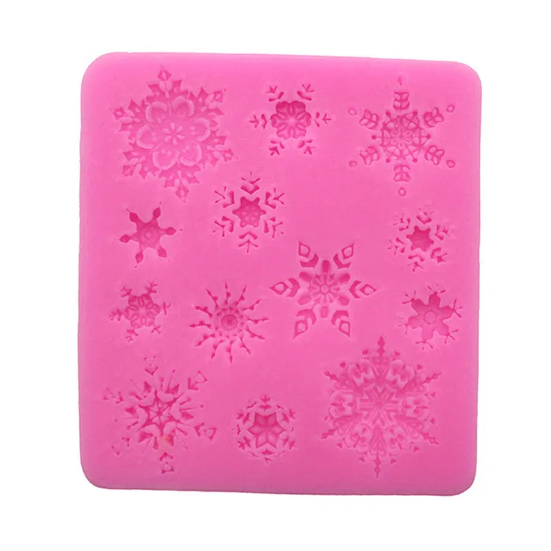 

Christmas Silicone Snowflake Moulds Cake Dessert Baking DIY Chocolates Fondant Pastry Decorating Tools Kitchen Sugar Cutter Mold