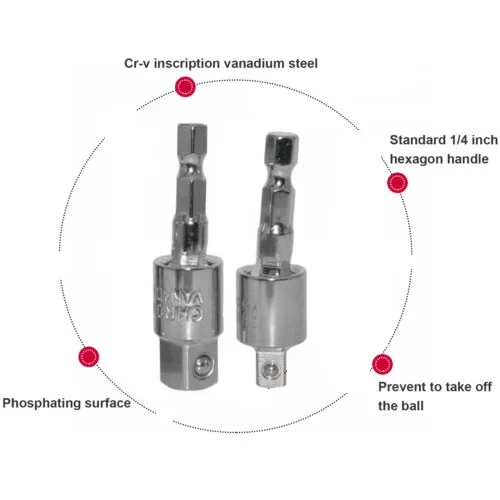 

1/4Inch 3/8Inch Hex Shank Drill Bit Wrench Socket Adapter Portable Drive Ratchet Extension Tool For Electric Screwdriver