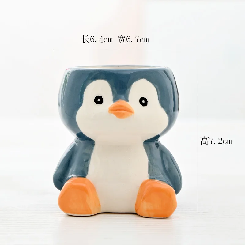 

Керамический цветочный горшок с животными