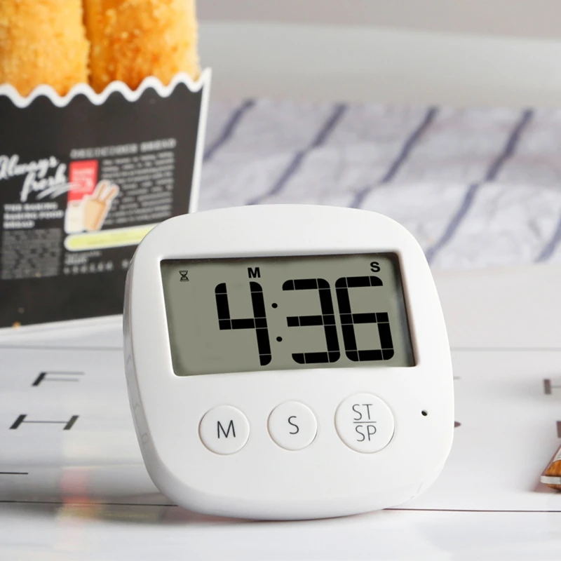 

Цифровой кухонный таймер, магнитный Таймер обратного отсчета с светодиодный ШИМ светодиодным дисплеем, регулировка громкости, для пригото...